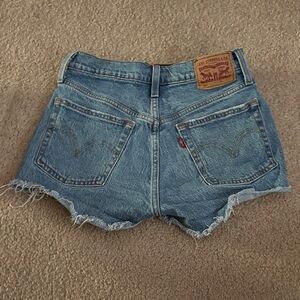 Levi's Light Blue High Rise Jean Shorts size 25